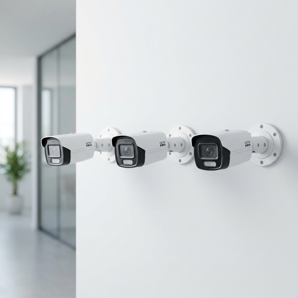 Three security cameras